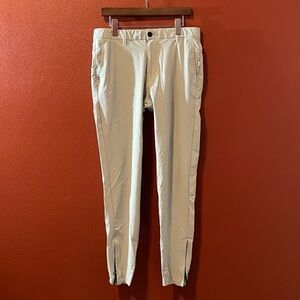 Onia Men’s‎ Seersucker Jogger Lightweight Ankle Zip Neutral Trouser Pants